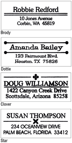 Brody 3 Line Customized Stamp